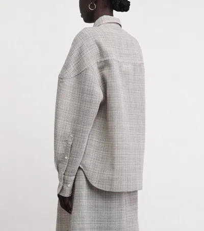 Bite Studios Wool Shield Shirt In Gray