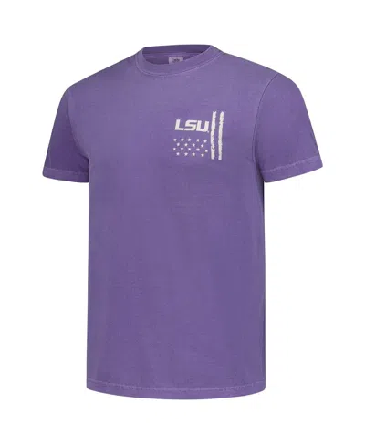 Image One Purple Lsu Tigers Comfort Colors Oht Camo Overlay T-shirt In Purple
