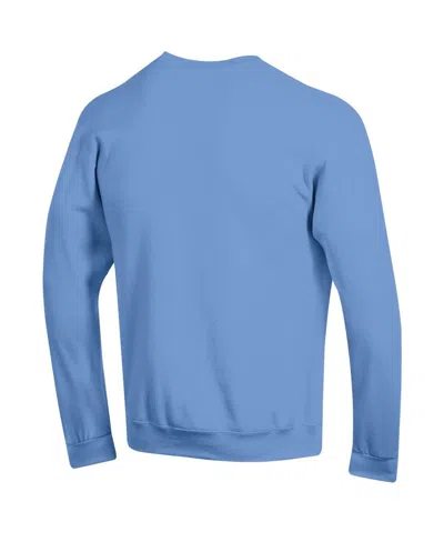 Champion Men's Light Blue Columbia University Basic Arch Fleece Pullover Sweatshirt In Blue