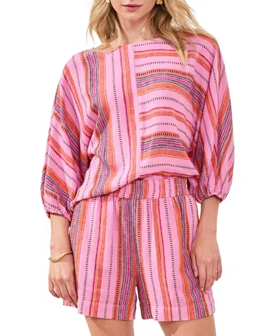 Tribal Pull On Short In Pink In Pink