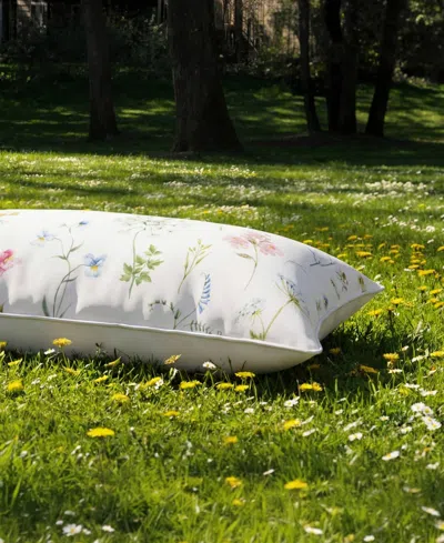 Hunter Designer Rectangular Outdoor Decorative Pillow, 14" X 24" In White