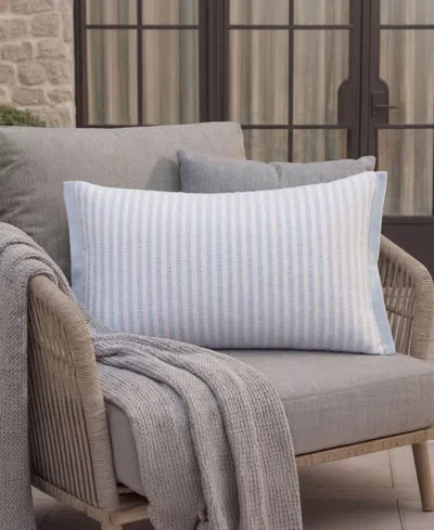 Hunter Designer Rectangular Outdoor Decorative Pillow, 14" X 24" In Blue