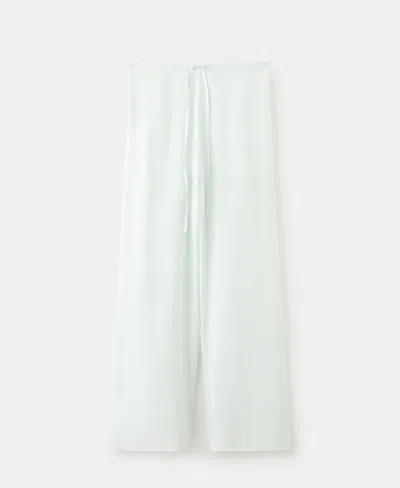Mango Flowy Pajama Pants In Blue