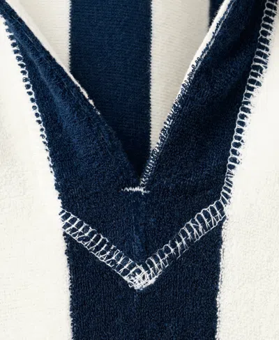 Mango Striped Cotton Terry Sweatshirt In Black