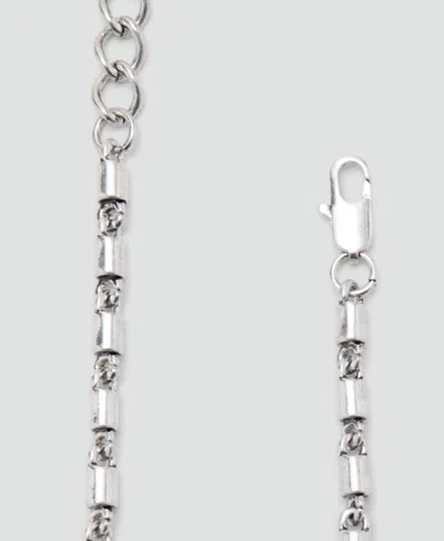 Mango Shell Detail Chain Belt In Metallic