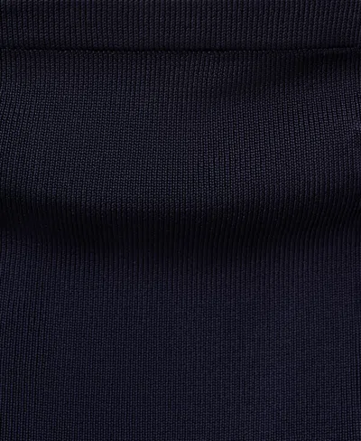 Mango Asymmetrical Fine-knit Top In Blue