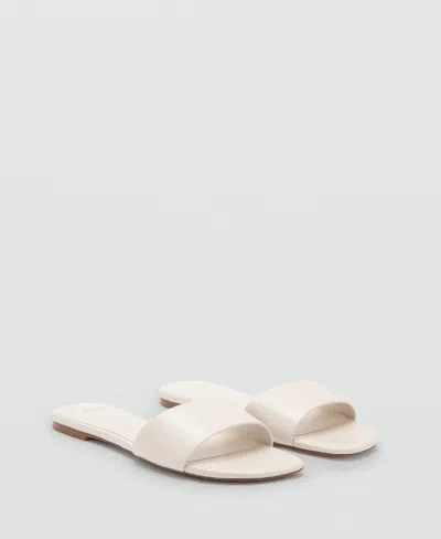 Mango Women's Flat Leather Sandals In Multi