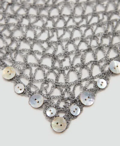 Mango Crochet Wrap In Metallic