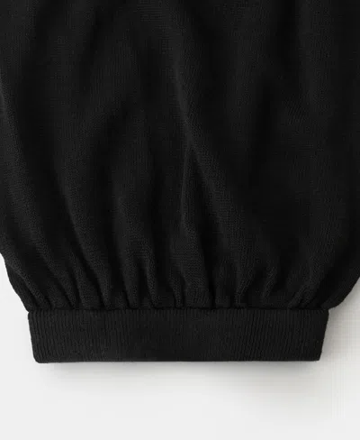 Mango Lalala Cuffed Pants In Black