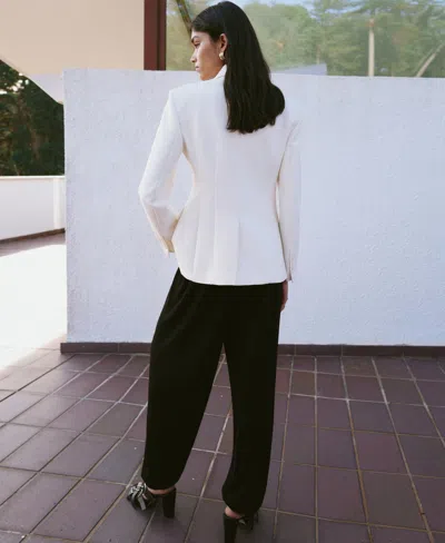 Mango Lalala Cuffed Pants In Black