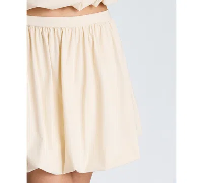 Kenneth Cole Pull On Bubble Mini Skirt In Neutral
