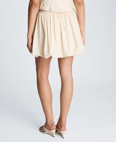 Kenneth Cole Pull On Bubble Mini Skirt In Neutral