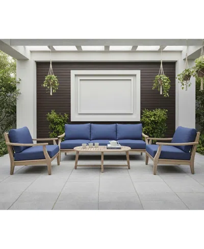 Macy's Bristol 32" Olefin Sofa, Created For  In Blue