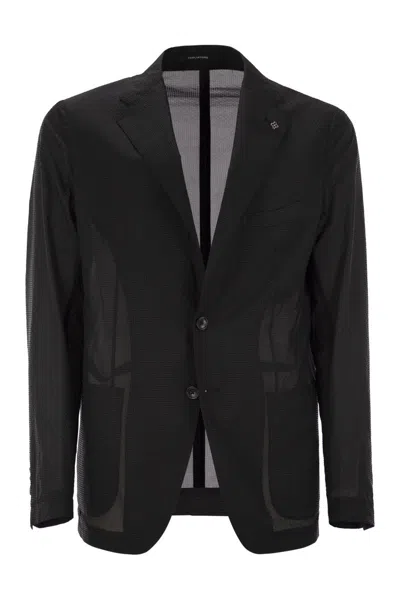 Tagliatore Lightweight Technical Fabric Jacket In Black
