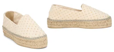 Manebi Espadrilles Platform In Neutral