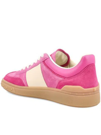 Valentino Garavani Low Top Sneakers Contrast Panels Rubber Sole In Pink