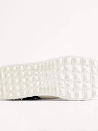 Valentino Garavani Open Leather Sneakers With Contrast Band And Stud Details Shoes In Black