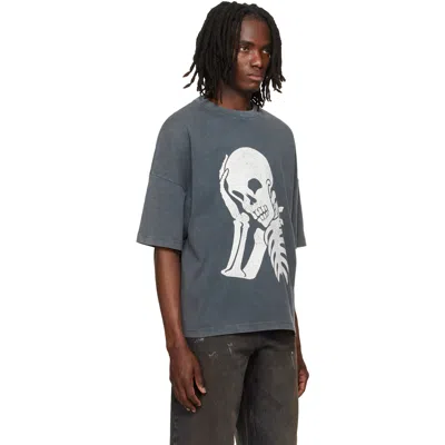 Palm Angels Skull-print Washed T-shirt In Multi