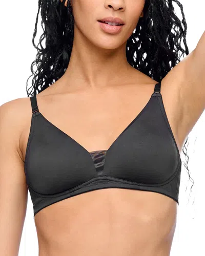 Cosabella Evolution Mesh-inset Soft Bra In Black