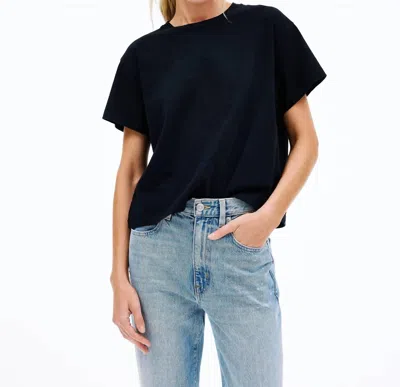 Slvrlake Square Short Sleeve Tee In Raven In Black