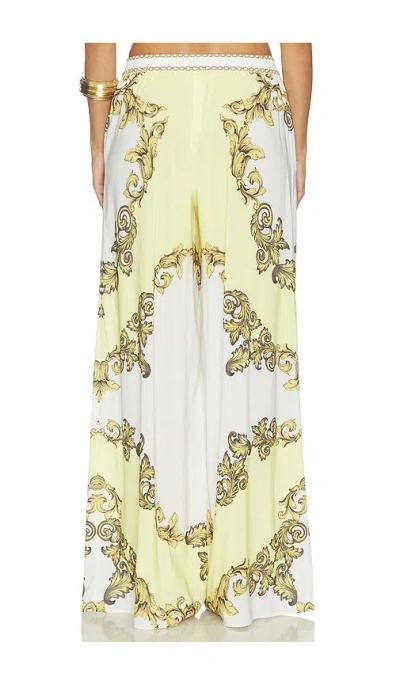 Alice And Olivia Ojai Baroque-print Drawstring Palazzo Pants In Multi