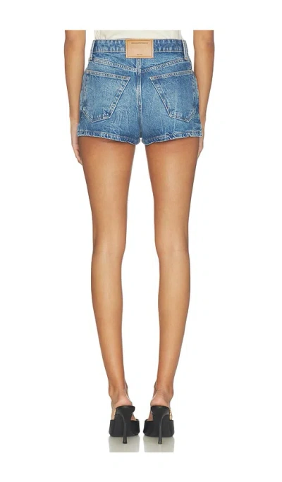 Alexander Wang Zip Front Mini Skort In Blue