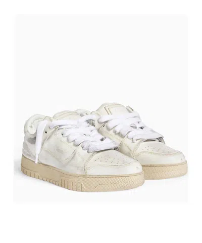 1989 Studio Lived-in Leather Skate Dirty Mid-top Sneakers In White