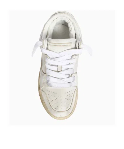 1989 Studio Lived-in Leather Skate Dirty Mid-top Sneakers In White