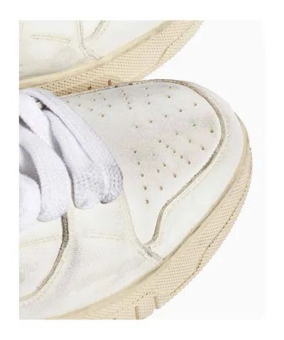 1989 Studio Lived-in Leather Skate Dirty Mid-top Sneakers In White