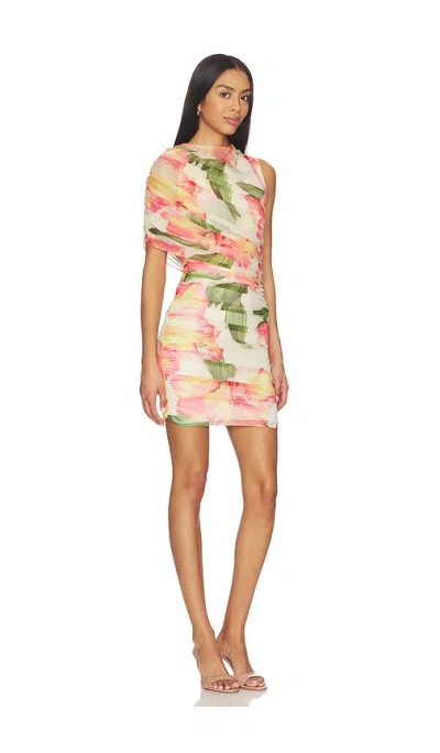 Amanda Uprichard Marcelle Dress In Hibiscus In Multi