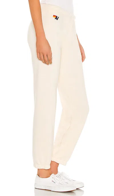 Aviator Nation 5 Stripe Sweatpants Vintage White In Vintage White