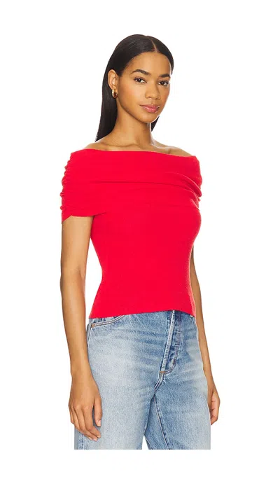 Astr Kylin Sweater Top In Red