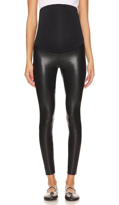 Commando Womens Croc Animal-print Faux Leather Leggings In Black