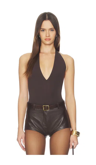 Commando X Revolve Ballet Deep Plunge Halter Bodysuit In Multi