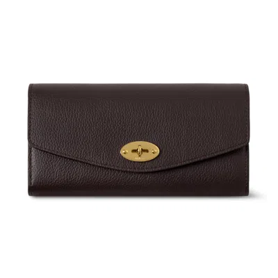 Mulberry Darley Black Clutch With Chain Shoulder Strap In Hammered Leather Woman