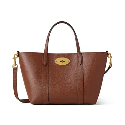 Mulberry Mini Leather Bayswater Tote Bag In Burgundy