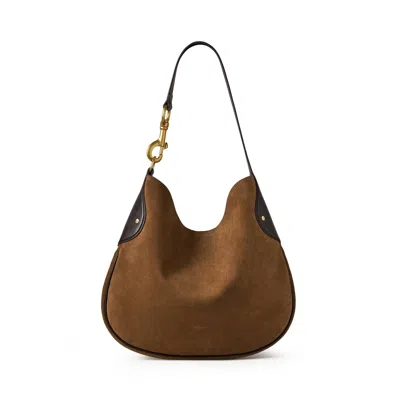 Mulberry Leather Panel Shoulder Bag Strap In Vintage Oak Suede
