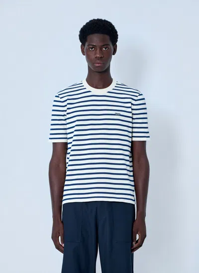Prada Striped Short Sleeve Crewneck T-shirt In Multi
