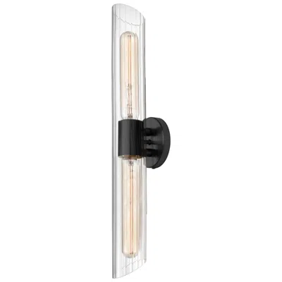 Dainolite Samantha 2-light Vanity-light Tall In Black