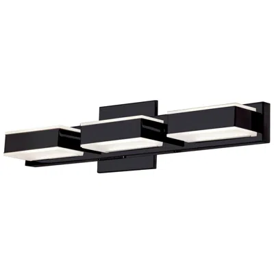Dainolite Viola 3-light Led Wall Vanity-light In Black