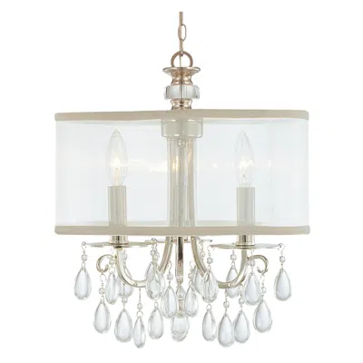 Crystorama 3-light Hampton Semi Flush Mount In White