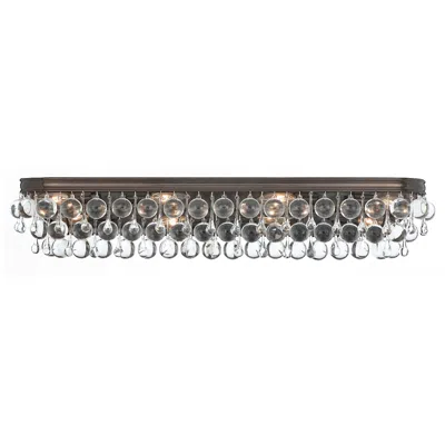 Crystorama 8-light Calypso Vanity Light In Gray