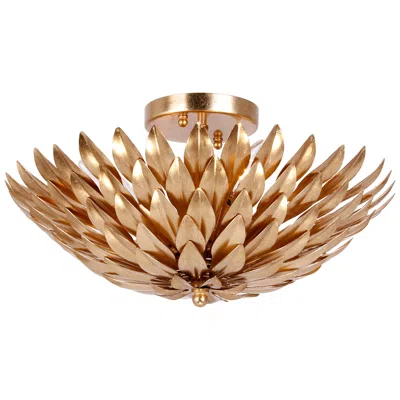 Crystorama 4-light Broche Flush Mount In Gold