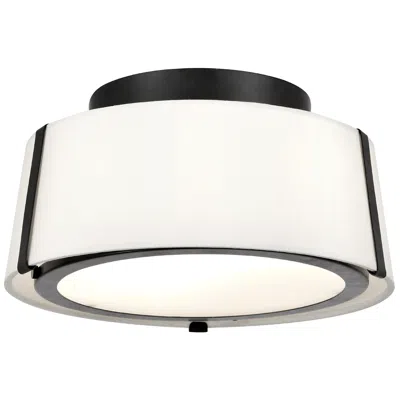 Crystorama Fulton 2-light Matte Black Ceiling Mount In Black