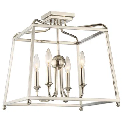 Crystorama 4-light Sylvan Flush Mount In Gold