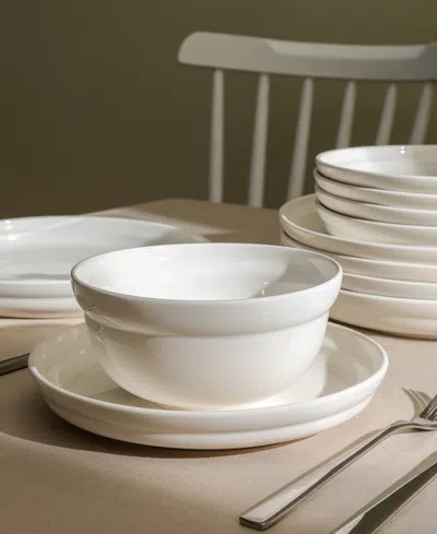 Stone Lain Virtuo 24 Pc. Dinnerware Set, Service For 8 In White