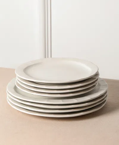 Stone Lain Oasis 24-pc. Stoneware Dinnerware Set In White