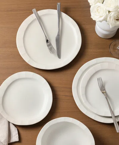 Stone Lain Oasis 24-pc. Stoneware Dinnerware Set In White