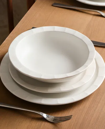 Stone Lain Oasis 24-pc. Stoneware Dinnerware Set In White