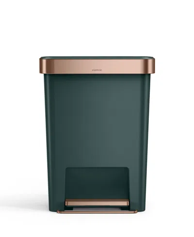 Simplehuman 45-liters Hybrid Rectangular Step Can In Green